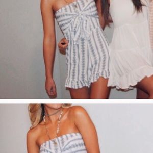 Blue printed romper
